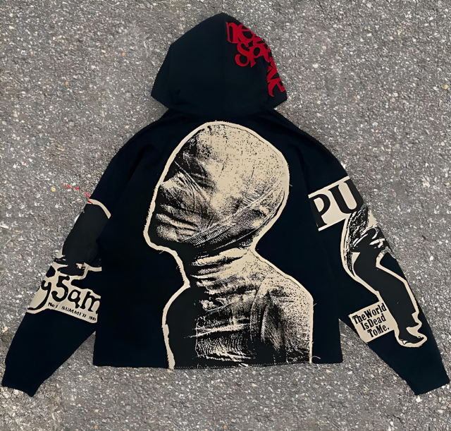 HenryBay Scelet Siyah Unisex Sweatshirt Hoodie