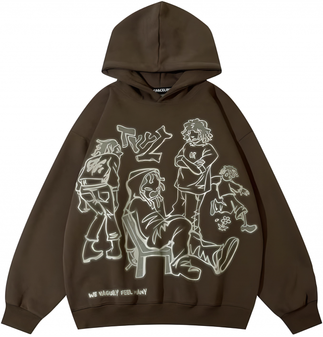 HenryBay We Vaguely Feer Many - Kahverengi Unisex Sweatshirt Hoodie